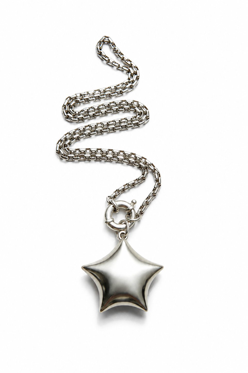Puffed Star Necklace