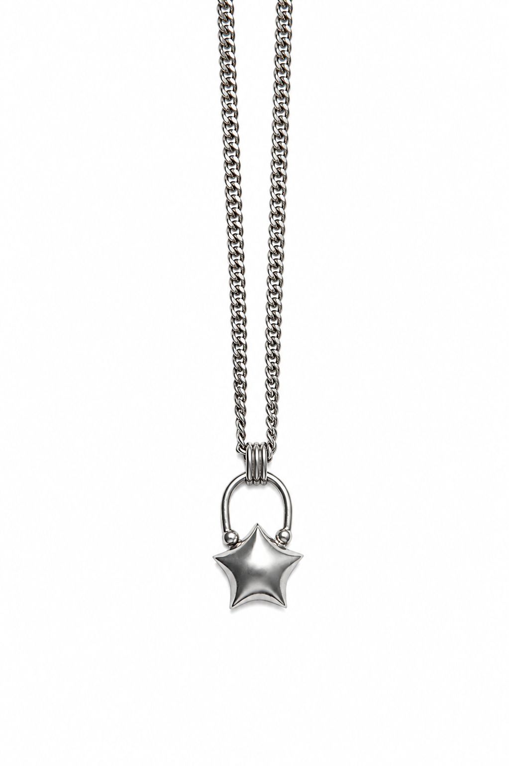 Mini Puffed Star Necklace