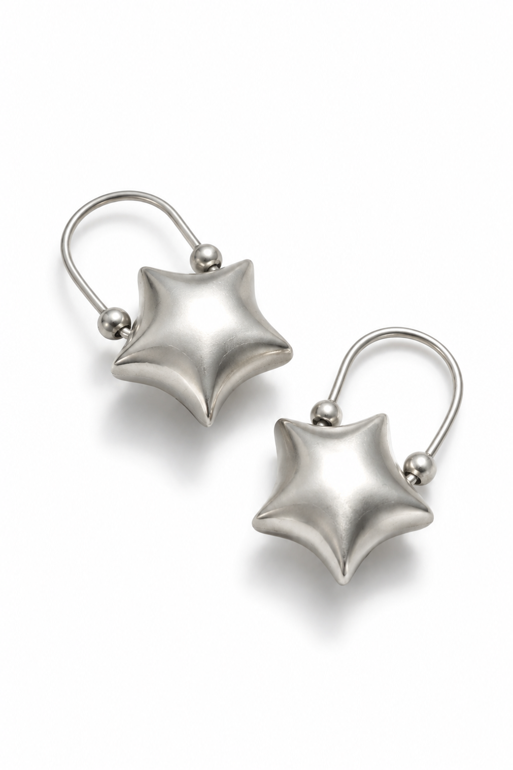 Puffed Star Earrings