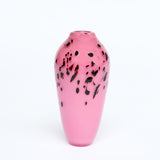 Pink and Black Blown Glass Vase