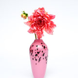 Pink and Black Blown Glass Vase