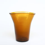 Brown handblown vase
