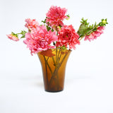 Brown handblown vase