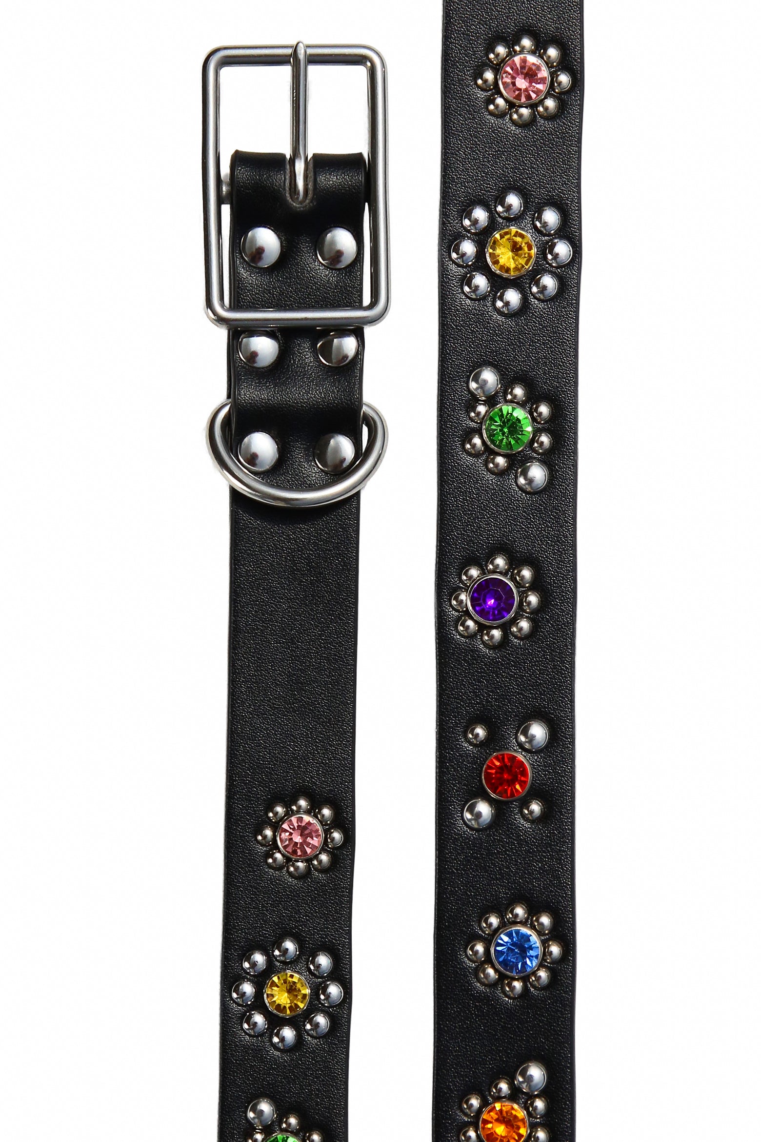 Black Flower Dog Collar