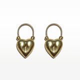 Gold Puffed Heart Earrings
