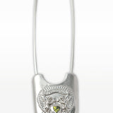 Silver Safety Pin Earrings