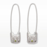 Silver Safety Pin Earrings