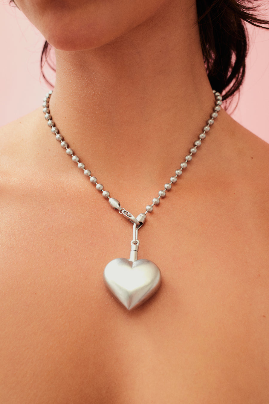 Double Heart Pendant Sparkling Collier Necklace | Sterling silver | Pandora  US