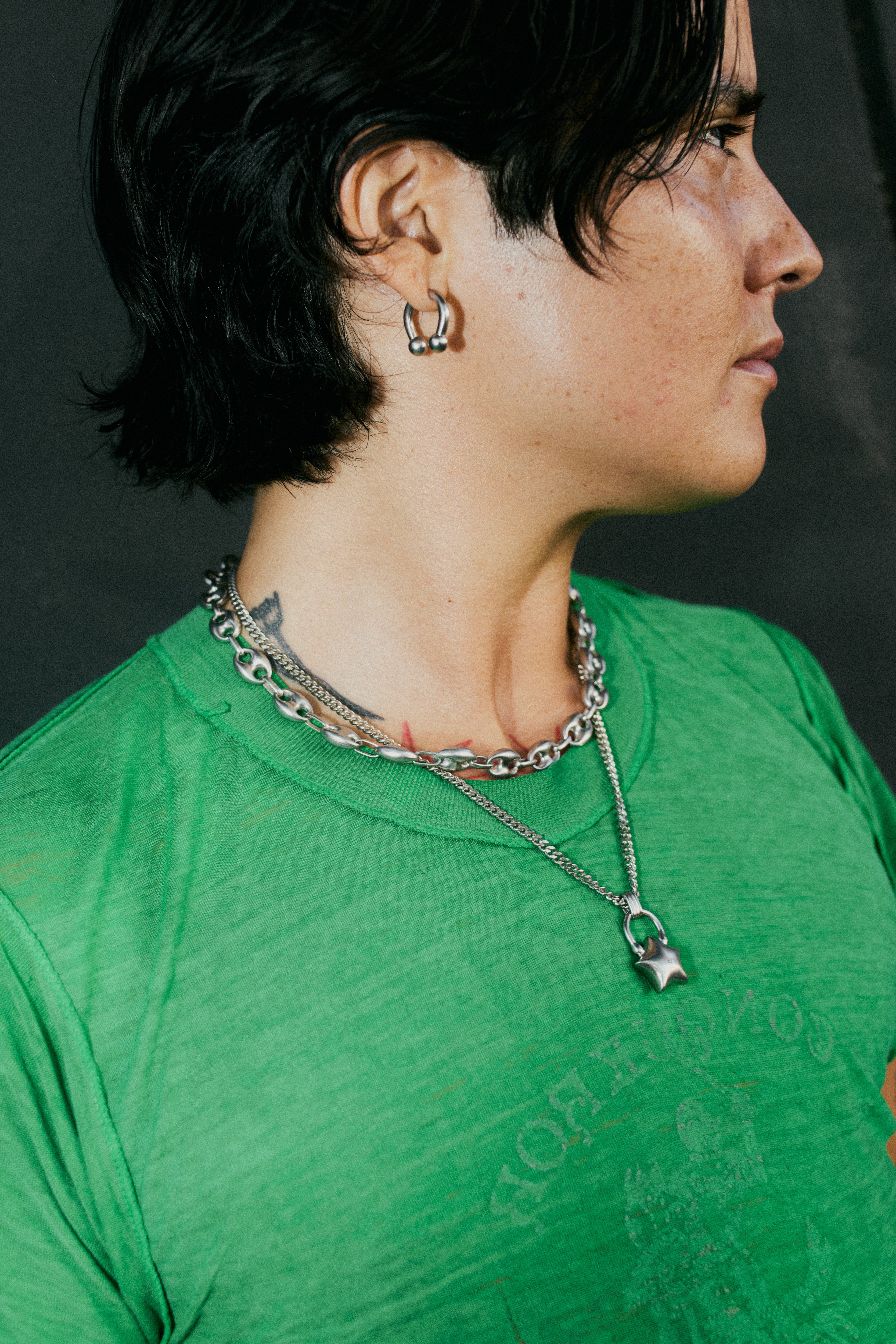 Mini Puffed Star Necklace