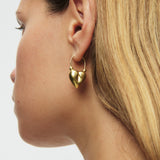 Gold Heart Earrings