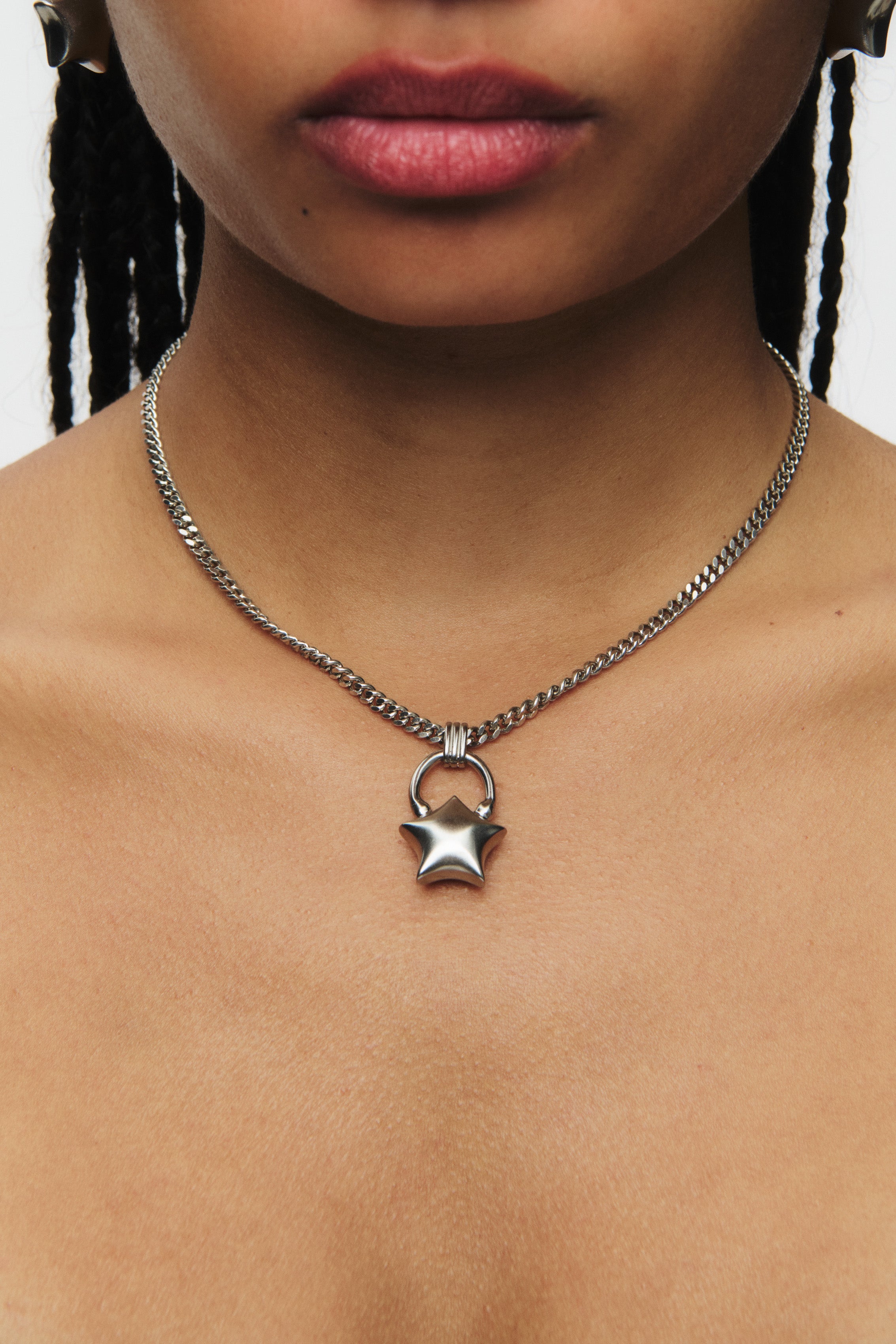 Mini Puffed Star Necklace
