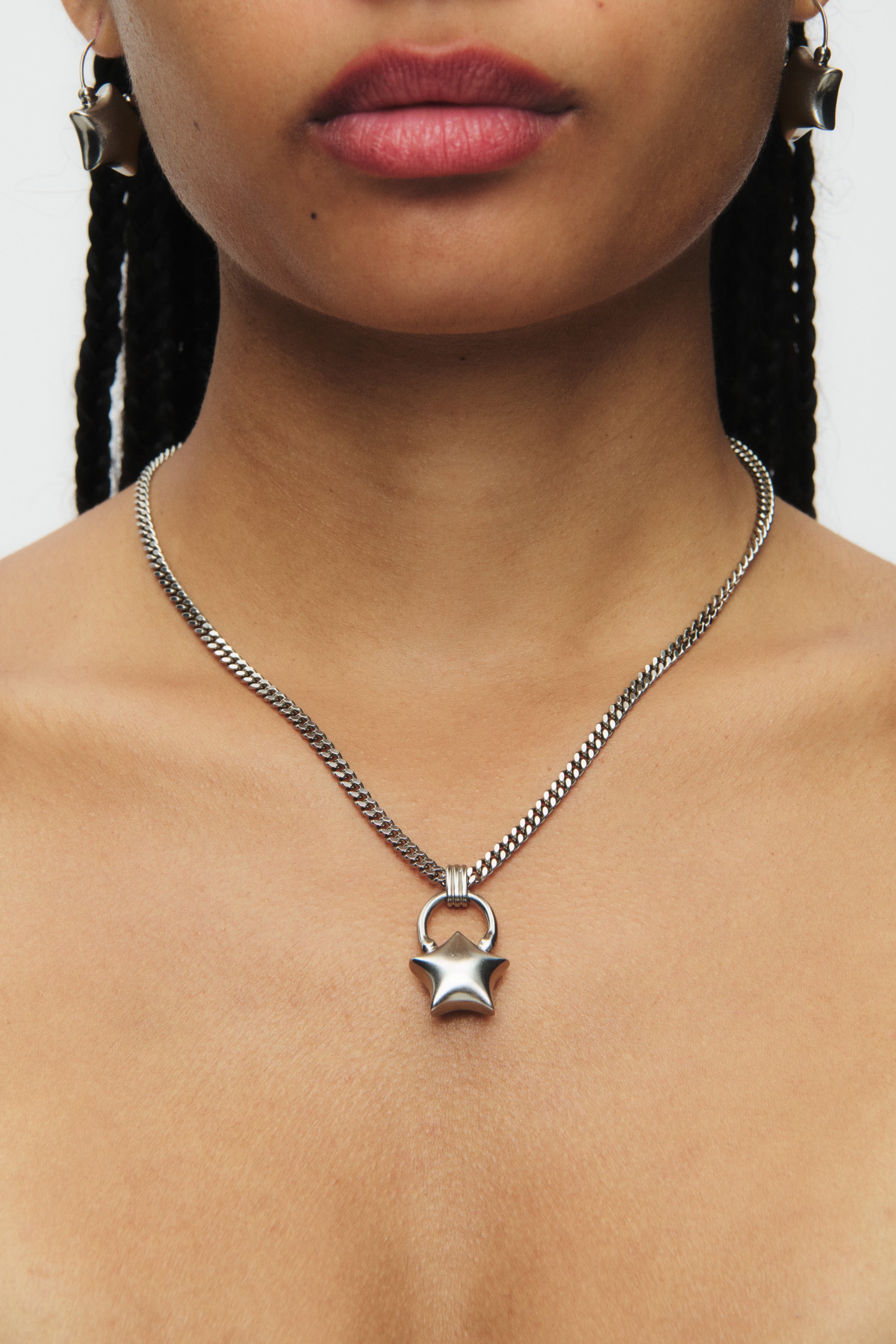 Mini Puffed Star Necklace