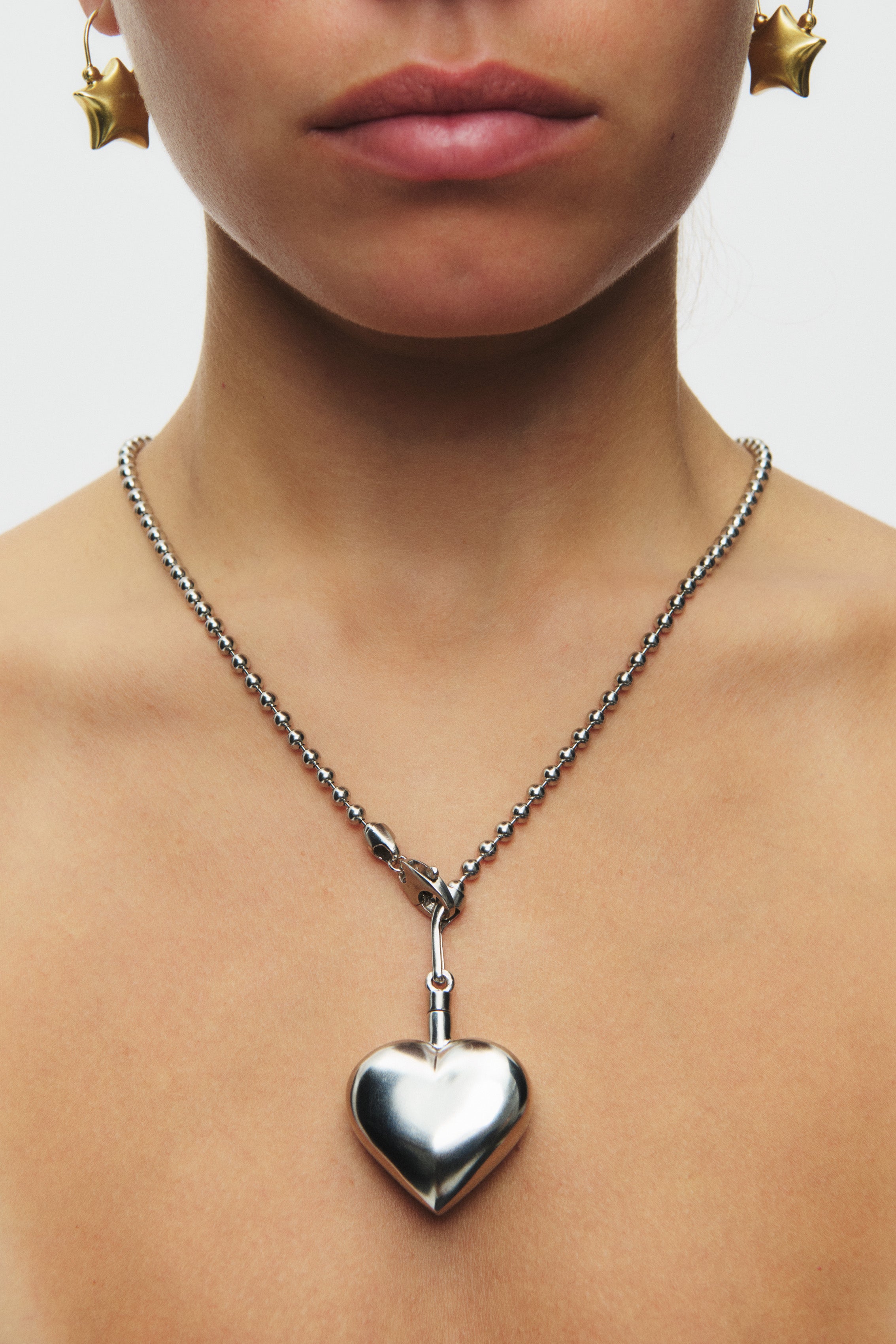 Puffed Heart Necklace II