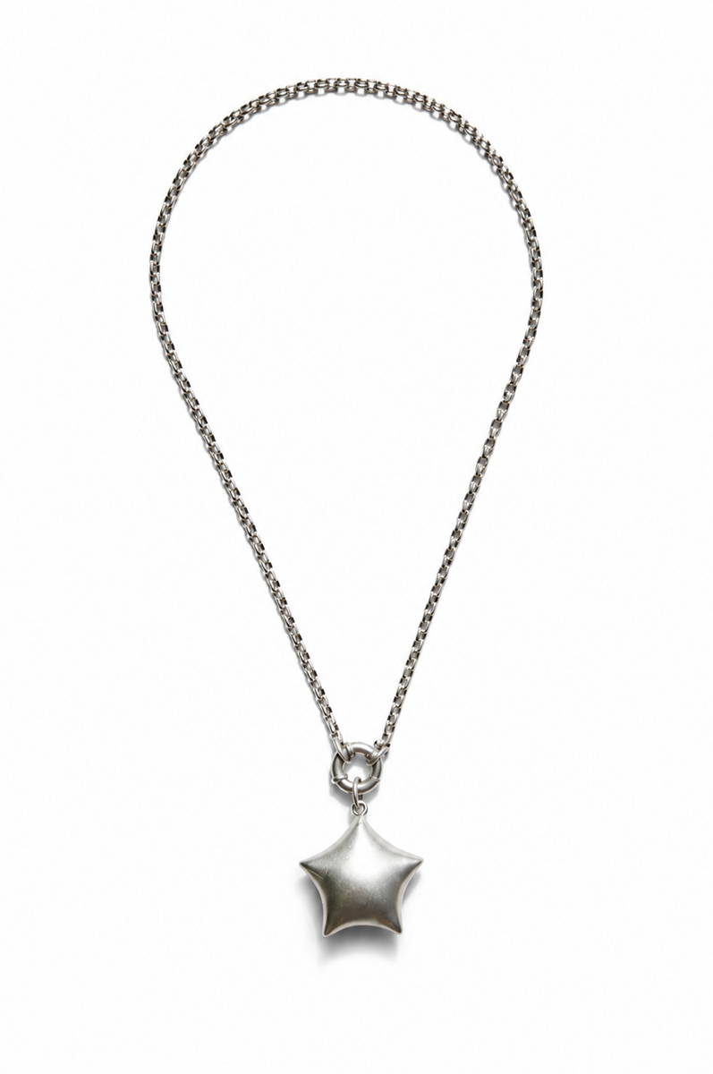 Puffed Origami Star Necklace
