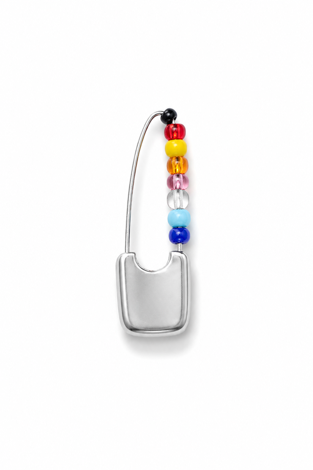 Beaded Safety Pin Earring