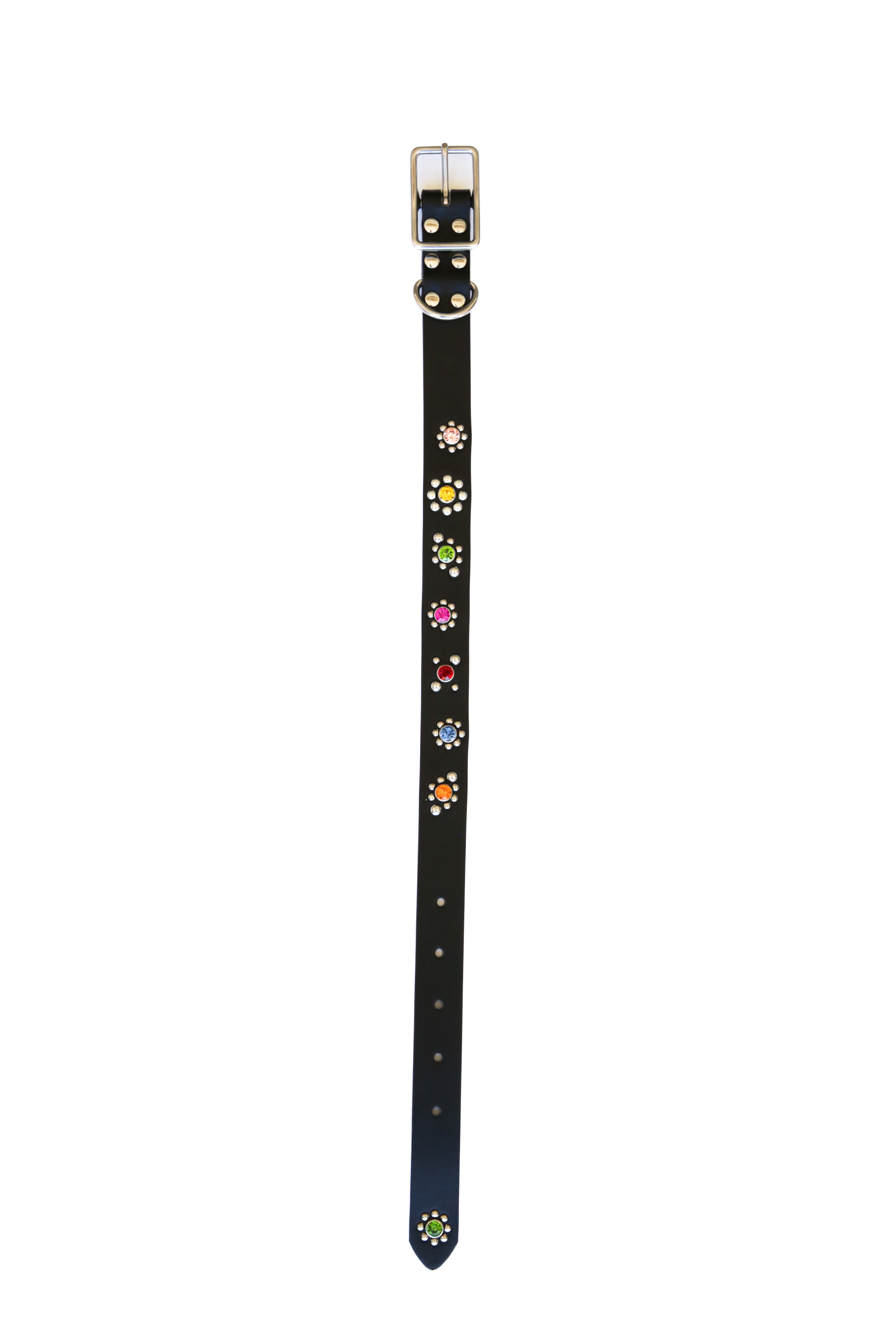 Black Flower Dog Collar