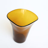 Brown handblown vase