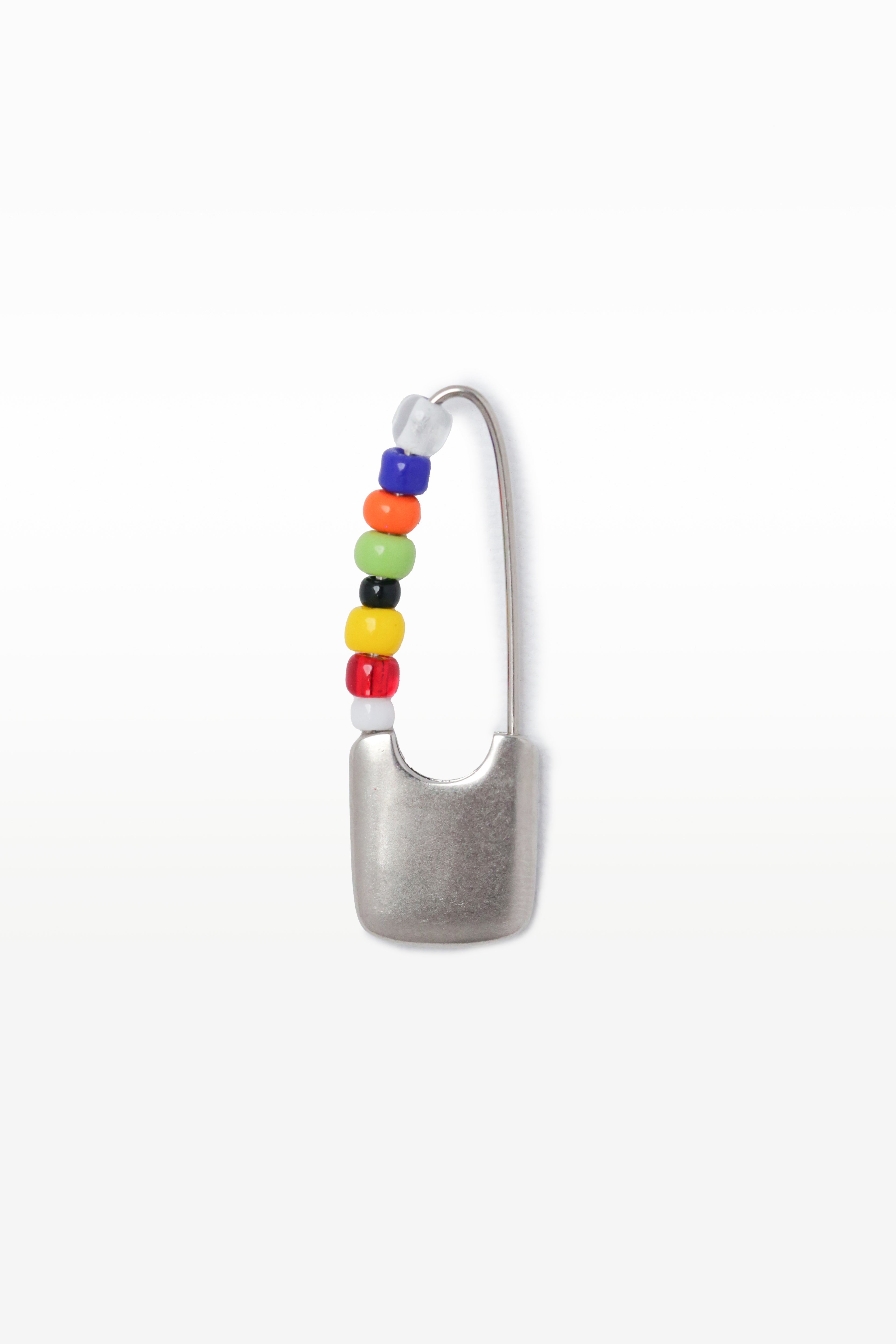 Beaded Safety Pin Earring