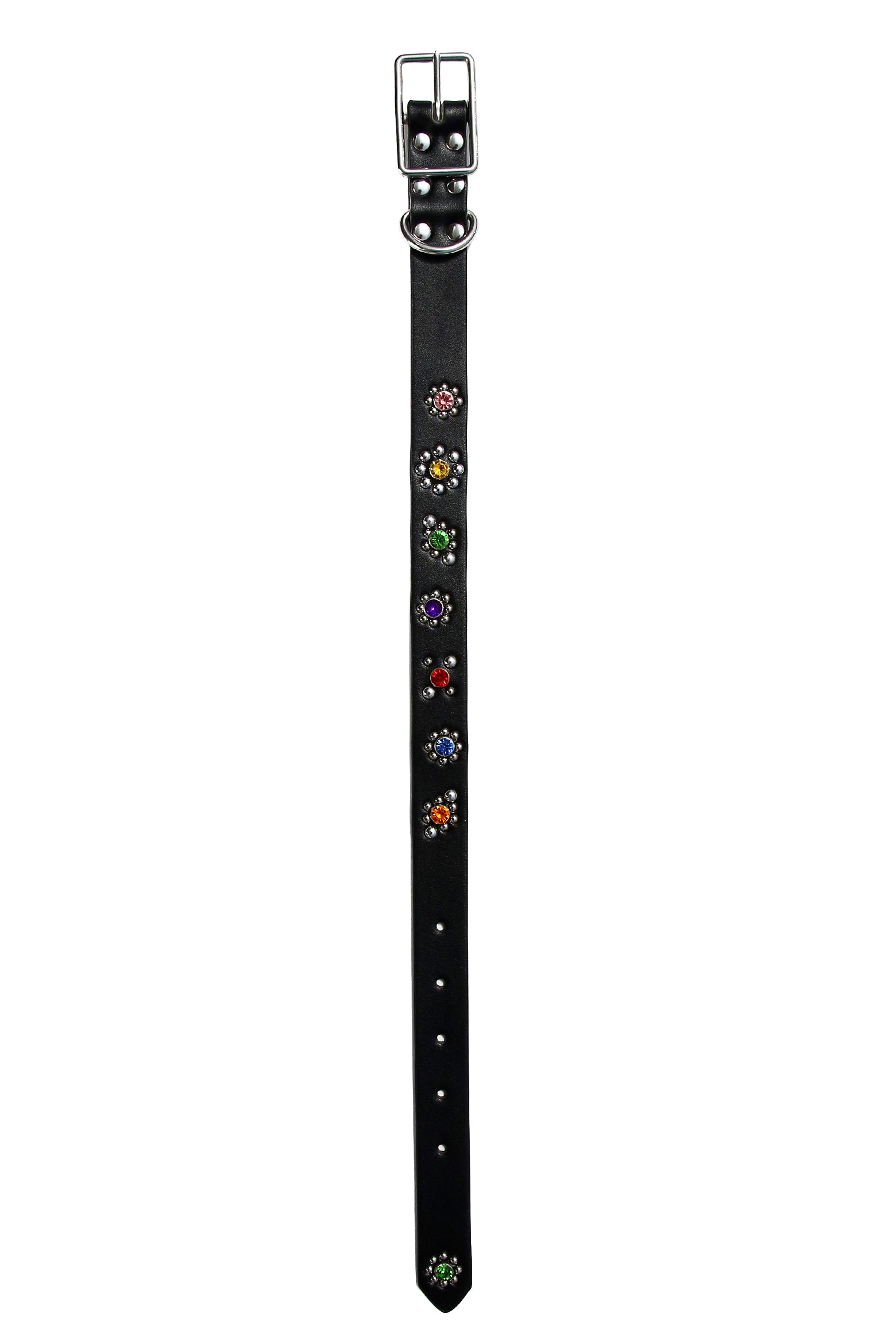 Black Flower Dog Collar