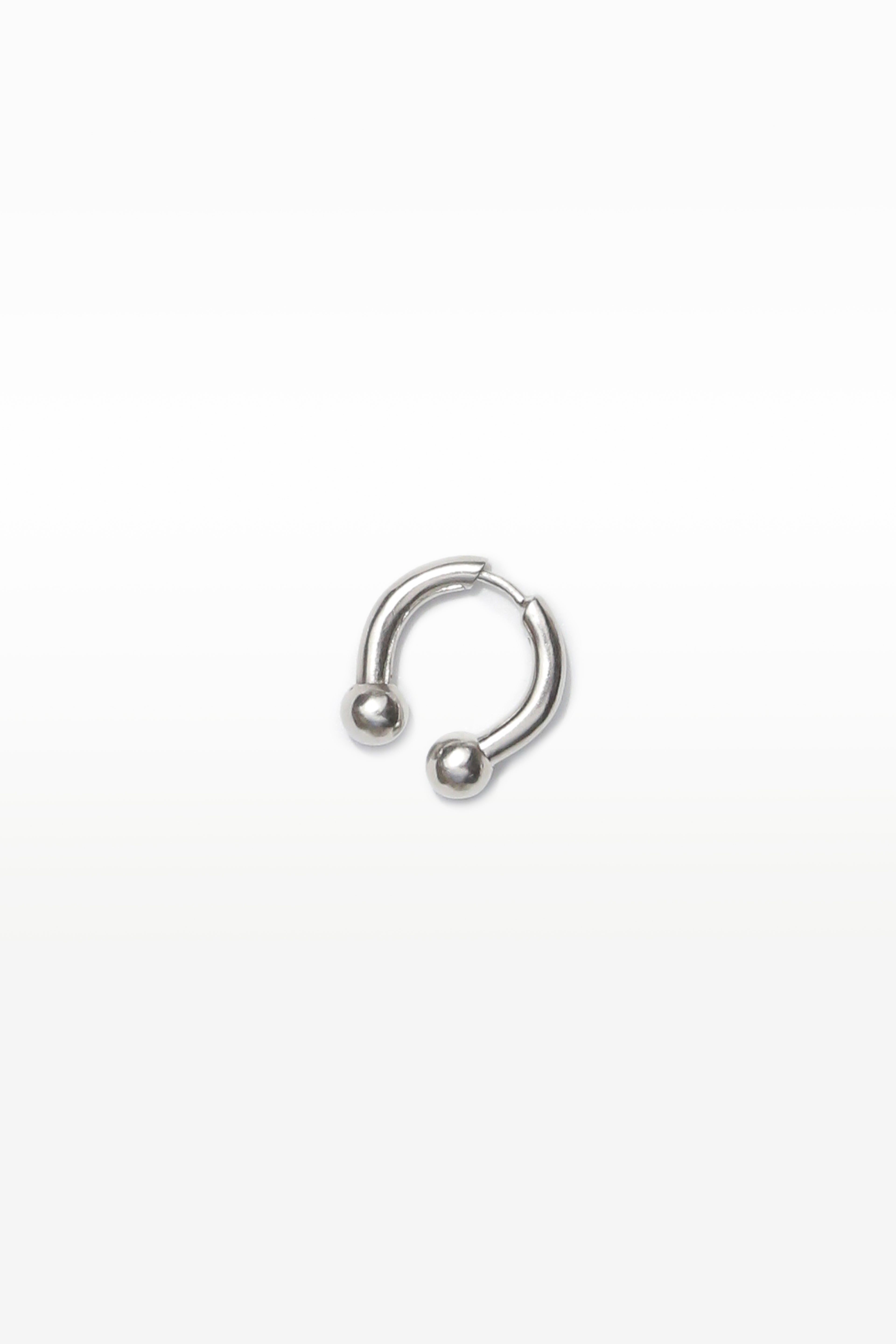 Silver Barbell Earring